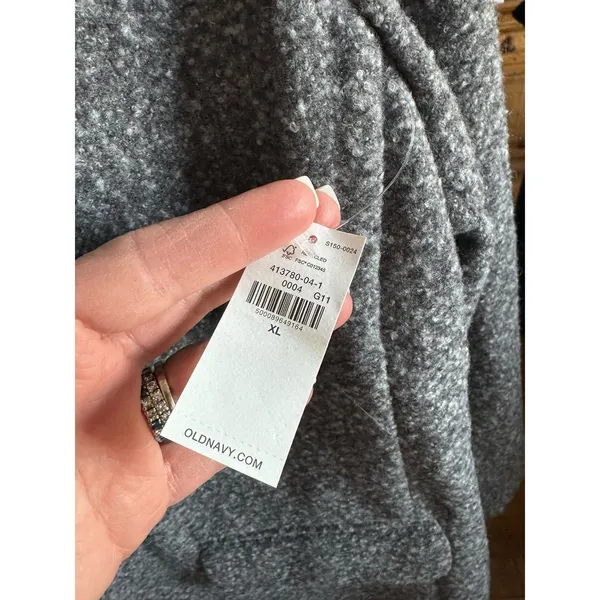 NWT Soft brushed oversized blazer in gray black size XL - Image 10