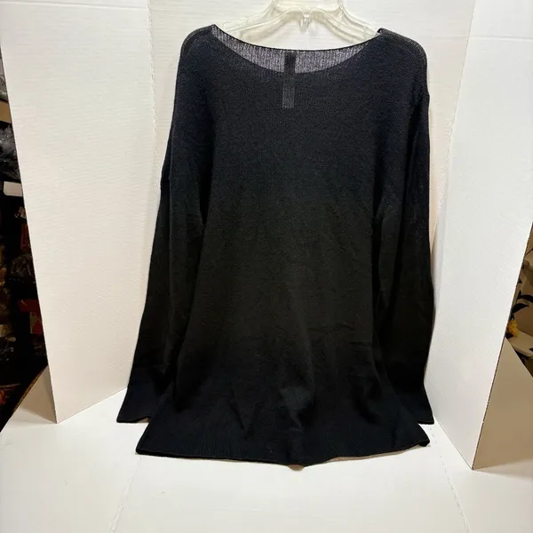 NWT Alo Yoga Cashmere Reform Long Sleeve Top Black Sweater L 100% Pure Luxury - Image 4