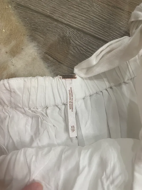 Free People Peach A-line Tie Sleeve White Tunic Top - Image 2