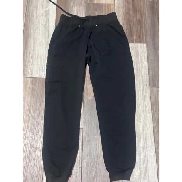 Scrubstar Women’s Black Jogger Scrub Pants Size Small Cargo Pocket Drawstring - Image 4