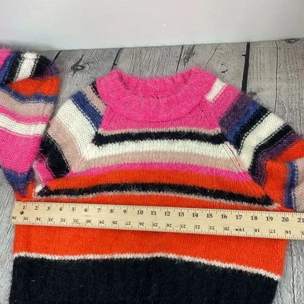 Free People Snowbird Sweater Multicolored Stripes size XS - Image 14