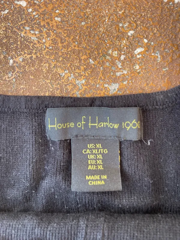 ZARA House of Harlow Black cropped corset going out top sz xl - Image 2