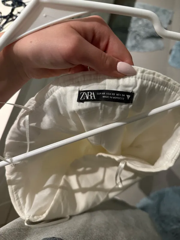 ZARA Mini White Strappy Dress - Image 4
