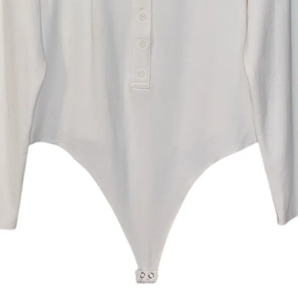 Banana Republic Scoop Back Thong Bodysuit-Light Cream Size XL - Image 4