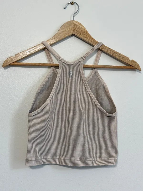 FP Movement Free People Happiness Runs Crop Tank Beige XS Small - Image 4