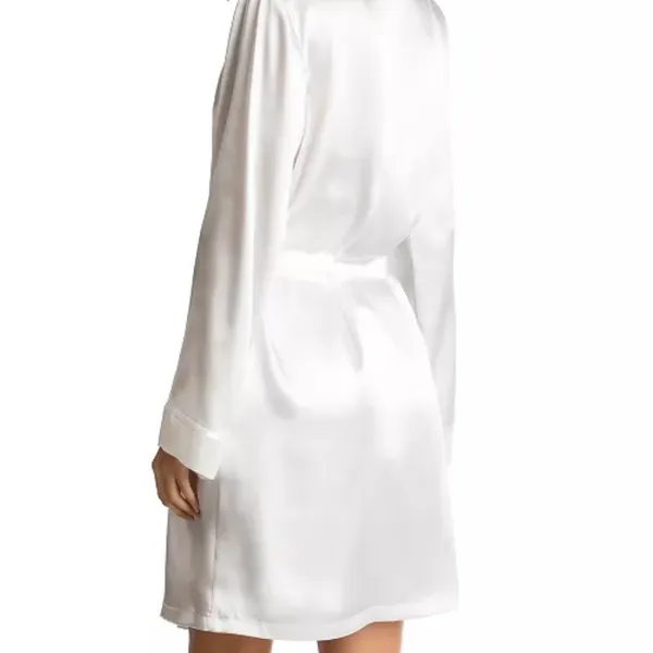 Linea Donatella Robe NWT White Sonya Embellished Satin Bridal Wrap Robe S - Image 2