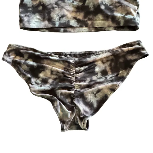 PINK Victoria's Secret 3 Piece Gym to Swim Set L XL Cloud‎ Tie Dye Summer Beach - Image 4