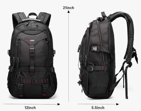 KAKA Travel Backpack Fight Approved with 17.3 inch Laptop Lackpack - Image 6