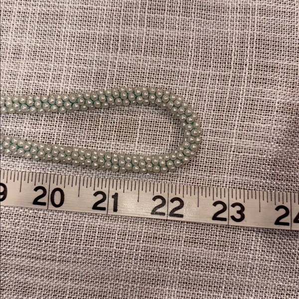Vintage Faux Pearl Long Beaded Necklace - Image 4