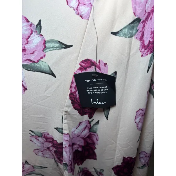 Lulus NWT French Countryside‎ Floral Wrap Dress XL Blush High-Low $79 - Image 6