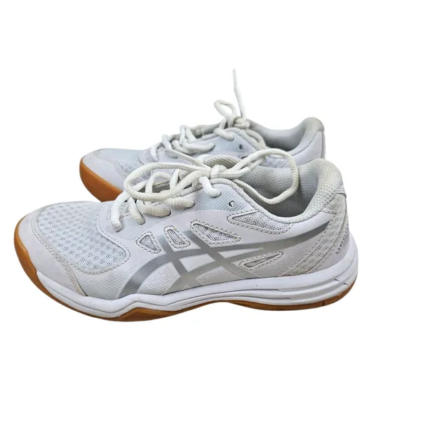 Asics Upcourt 5 Volleyball Shoes Womens 3.5 White Pure Silver Gum - Image 9