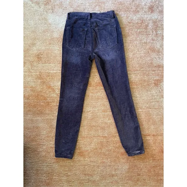 Free People Mulberry Cyndi High Rise Stretch Velvet Pants W28 - Image 6