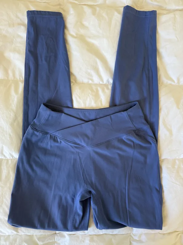 Alphalete Tenacity Mid Rise Athletic Leggings Blue Bonnet Small - Image 6