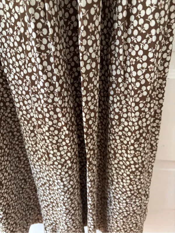 Doen Hawthorne Dress Olive Cherry Willow Floral Long Sleeve Maxi‎ Dress Size S - Image 8