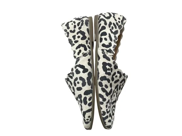 Lucky Brand Cloeey Leopard Print Suede Scalloped Loafer Shoes Women’s Size 8 - Image 6