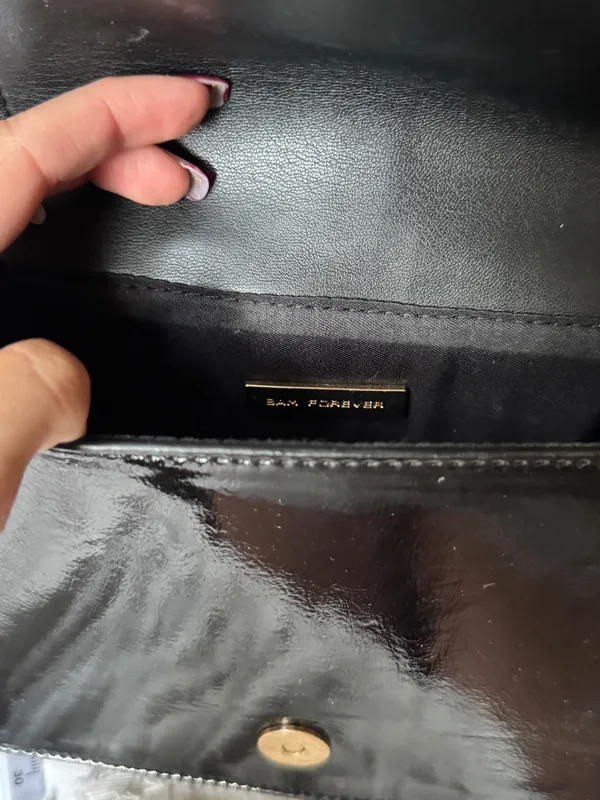 Black Patent Top-Handle Women’s Bag - Image 6