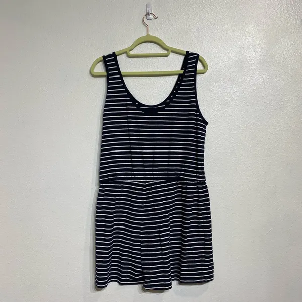 Tommy Hilfiger Navy Blue Striped Romper Sz M - Image 11
