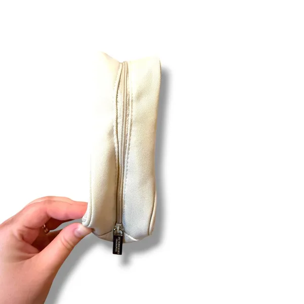 Burberry Adora Zip Cosmetic Bag Beige Plaid Texture‎ Travel Case - Image 4