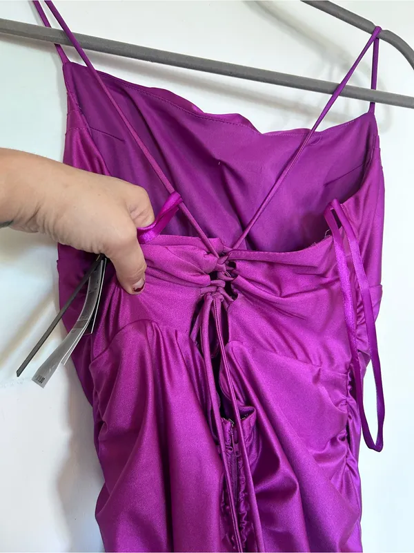 NWT City Studio Magenta Strappy Maxi Formal Prom Homecoming Dress Size 15/16 - Image 4
