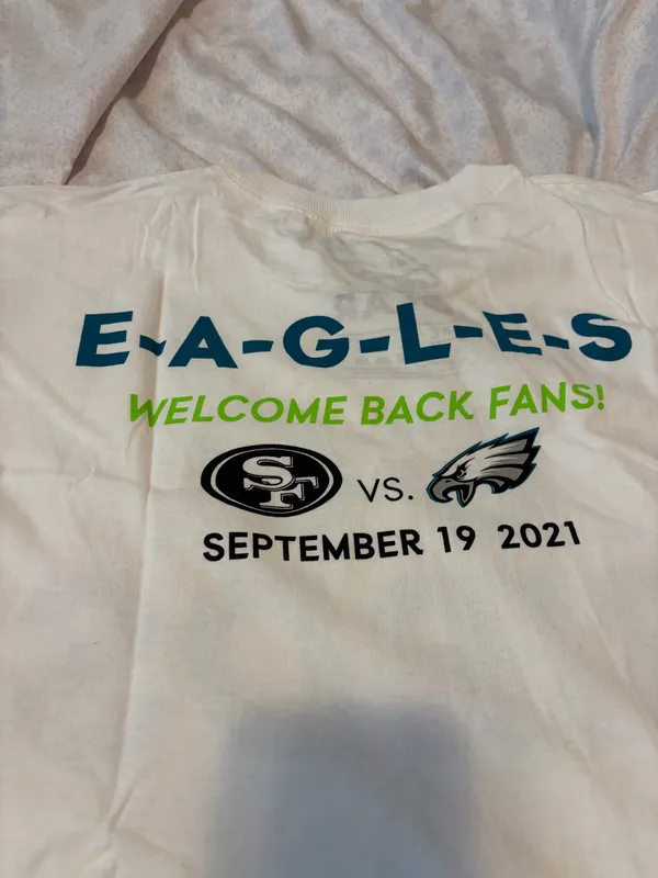 Go Birds eagles white tshirt Size XXL - Image 8