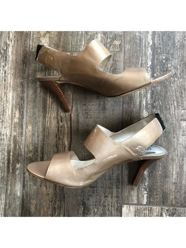 MICHAEL Michael Kors Leather Strappy Heels Size 8.5 - Image 5