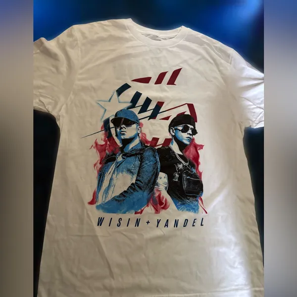 Wisin Yandel La Ultima Mision Tour Tee White Mens large Concert Graphic Shirt - Image 2