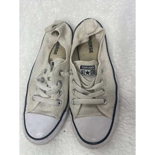 Converse All‎ Star White Woven Slip On Sneakers size 8 bin 1 - Image 5