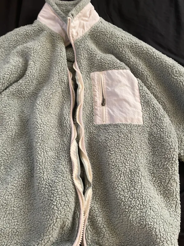 PacSun Mint Green Fluffy Jacket - Image 3