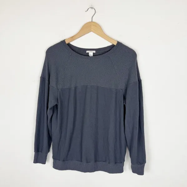 Eberjey - Cozy Time Combo Sweatshirt in Gunmetal Grey - Image 4