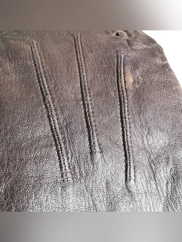 Leather Gloves Cashmere Lined Women’s Dark Brown Size Medium Short Length Soft - Image 7
