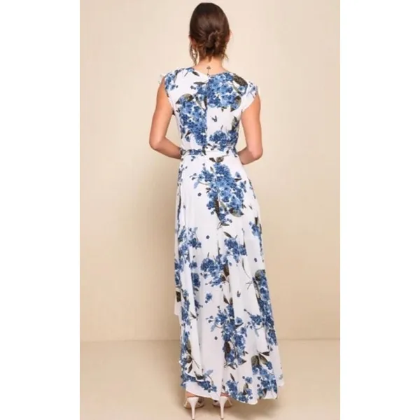 Lulu's Navy Blue Floral Lace Sleeveless Cocktail Evening Dress NEW Size XXS - Image 2
