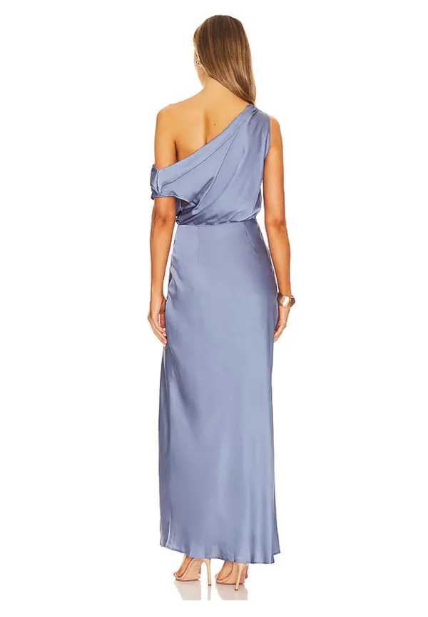 ASTR The Label Monroe Dress Slate Blue - Image 4