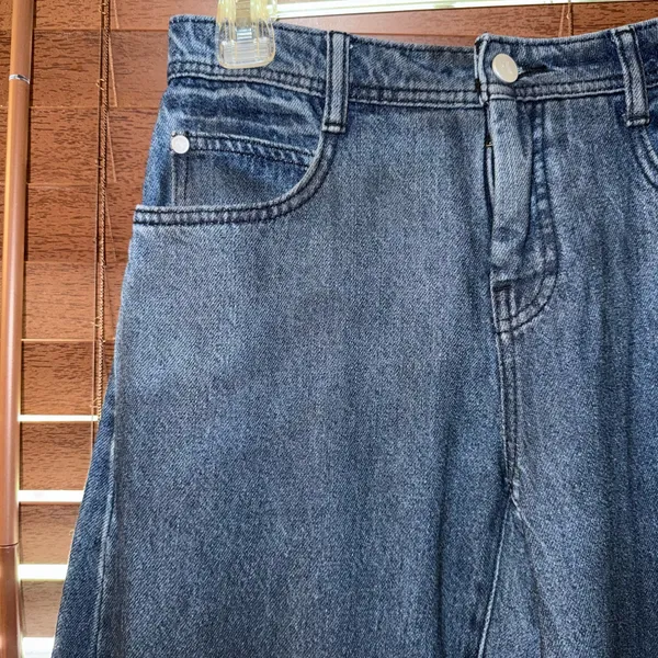 NWT $158 Anthropologie x Pilcro Dark Blue High-Rise Balloon Jeans 23 TALL - Image 10