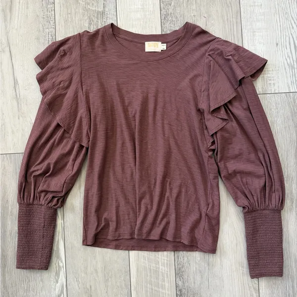 Nation LTD Reva Tee lightweight neutral minimalistic Pima cotton size large - Image 6