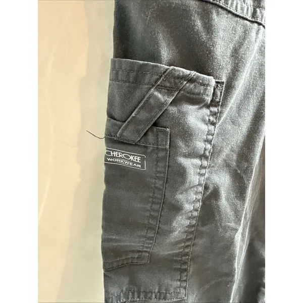 Cherokee Workwear Scrub Pants Grey Women's Tall 30" Inseam 28" Waist Drawstring - Image 4