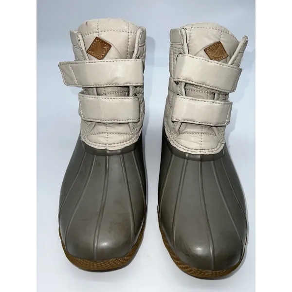 Sperry Beige Upper/Putty Rubber Women's Saltwater Jetty Duck Boots Size 9 - Image 3