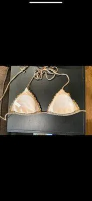 Suede Floral Bikini Tan - Image 4