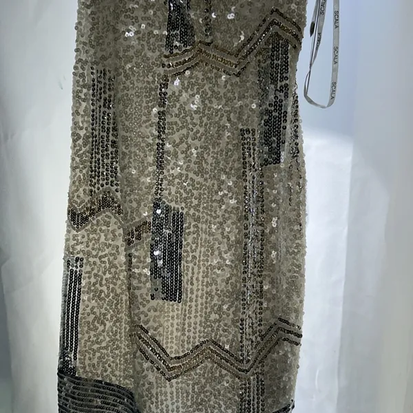 NWT Scala Sequin Mini White Cocktail Dress size 8 - Image 3
