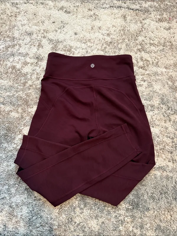 lululemon athletica women’s and Deep Burgundy Leggings - Image 2