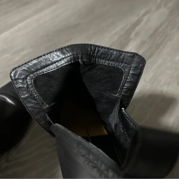 Dolce Vita DV Black‎ Leather Side Zip Block Heeled Booties Size 9 - Image 8