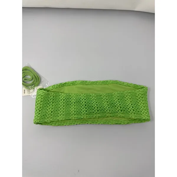 Brand New Aerie Women's Size Medium Green Knit Bandeau Bra Top - Image 4