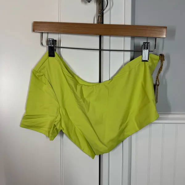 NWT Free People x Toast Signature One Shoulder‎ Crop Bikini Top Daiquiri Green M - Image 2