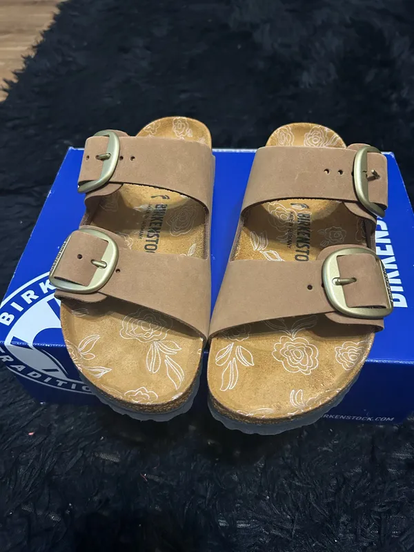 BIRKENSTOCK Arizona big buckle mink leather sandals slippers shoes women’s eur 39 new - Image 7