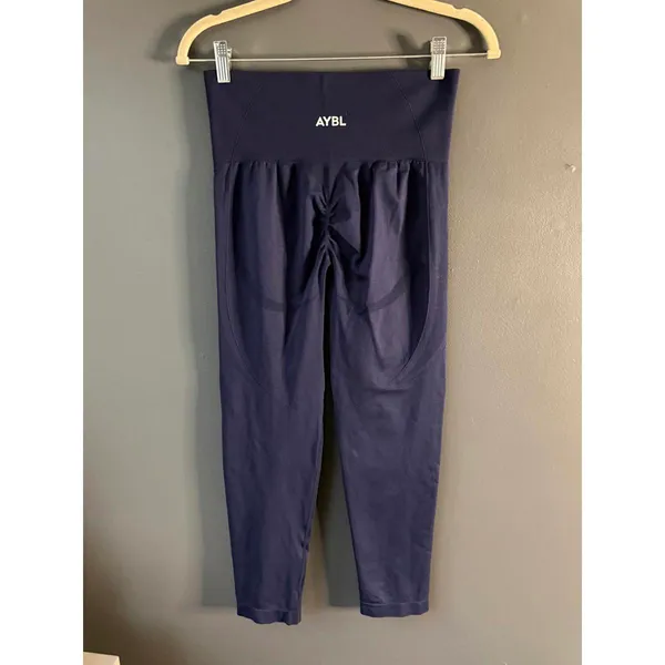 AYBL Women's Navy Blue High Waist Leggings Medium - Image 2