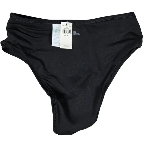 Aerie Black Cheeky Bikini Bottoms High Waisted Swimwear Size XS‎ - Image 4