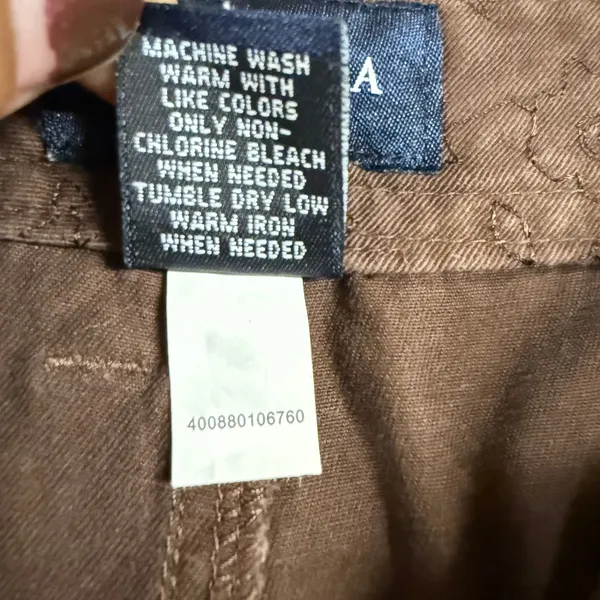 Sonoma 12 Brown Solid 100% Cotton Capri Crop Pants Utility Cargo Granola‎ Hiking - Image 5