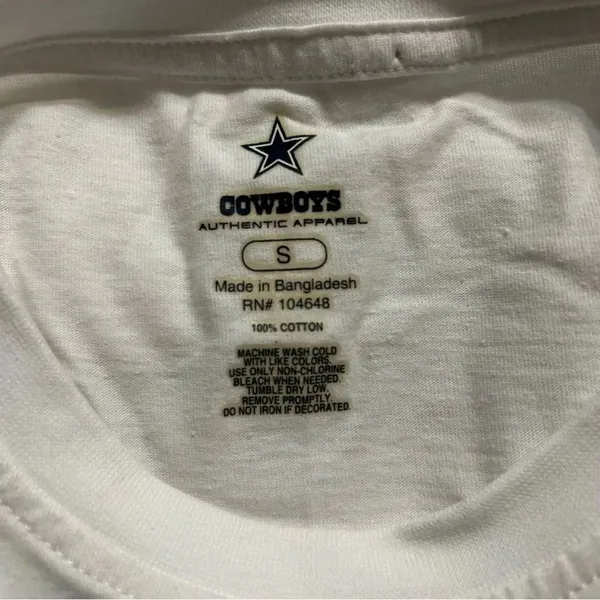 COWBOYS football white long sleeve shirt tee top women’s small - Image 2