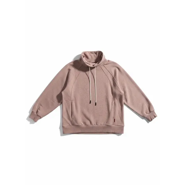 Varley‎ Atlas Sweatshirt Womens Medium Ash Rose Pink Side Zip Funnel Neck - Image 5