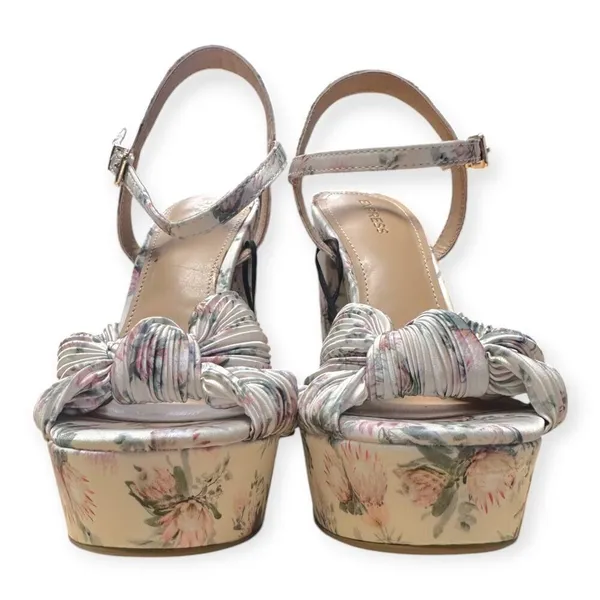 EXPRESS | NWT | 6 | Floral Twist Strap Multi-Color Platform Heeled Sandals - Image 8