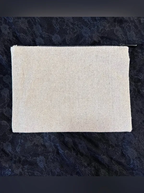 NWT Christian Dior Beaute Heart CD Logo Linen Makeup Pouch Clutch GWP Beige - Image 3